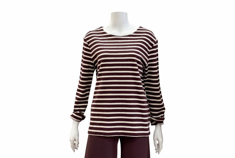 SRB5085B TERRY gestricktes stripe Langarmshirt dark berry /creme RED BUTTON Herbst SRB5085B TERRY gestricktes stripe Langarmshirt dark berry /creme RED BUTTON Herbst