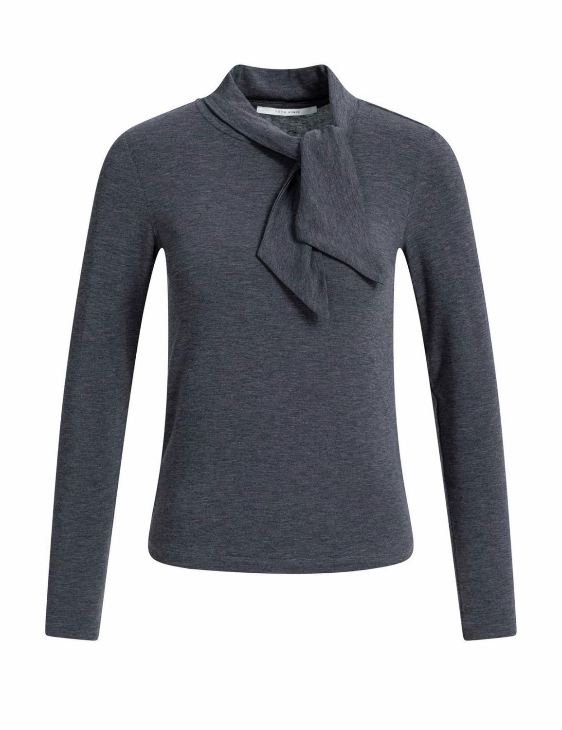 01-709436 Shirt mit schaldetail grey melange YAYA 01-709436 Shirt mit schaldetail grey melange YAYA