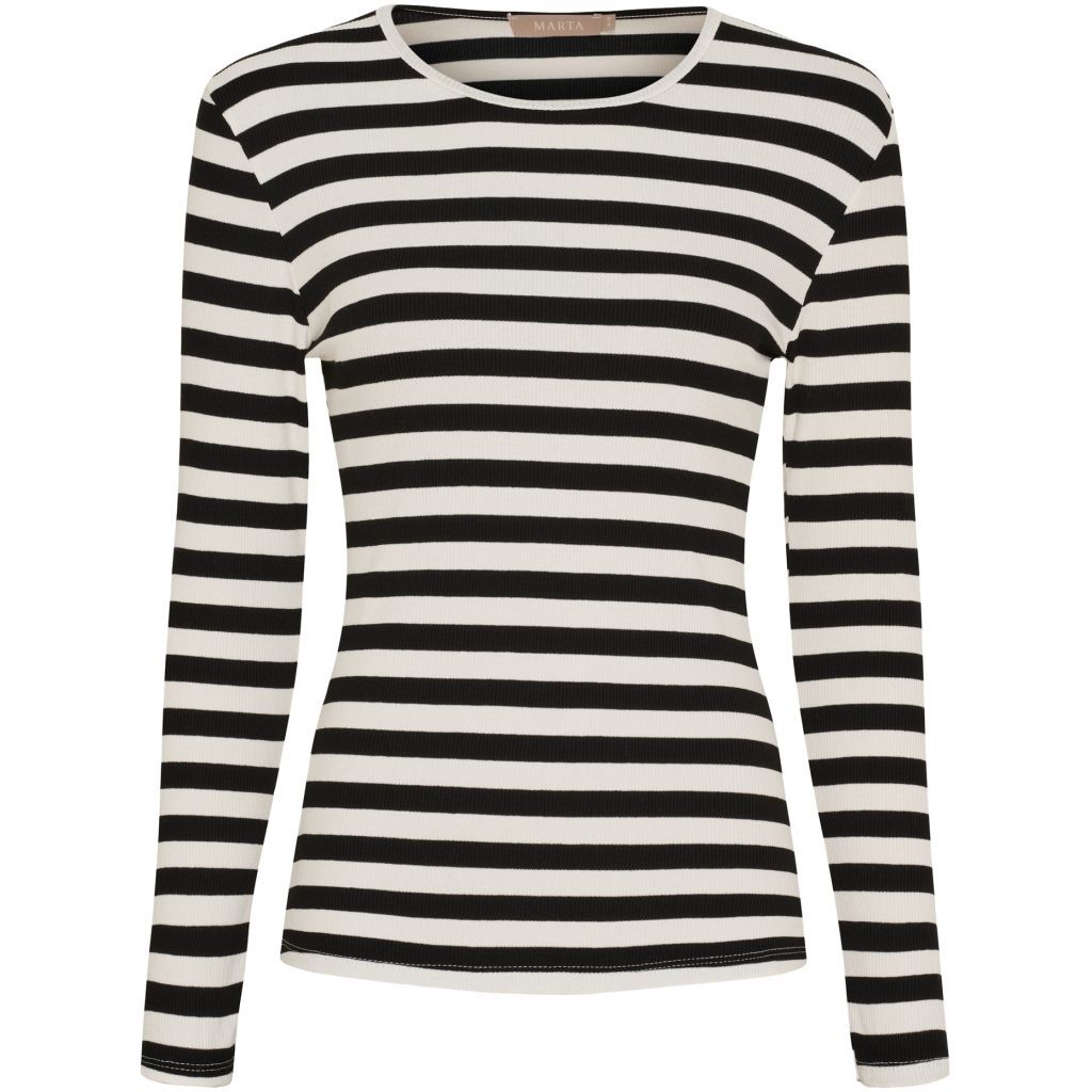 7702 Begonia Rib Unterziehshirt weiß schwarzMARTA DU CHATEAU 7702 Begonia Rib Unterziehshirt weiß schwarzMARTA DU CHATEAU