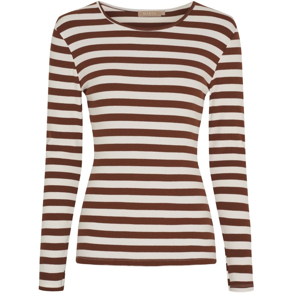 7702 Begonia Rib Unterziehshirt weiß nougat MARTA DU CHATEAU 7702 Begonia Rib Unterziehshirt weiß nougat MARTA DU CHATEAU