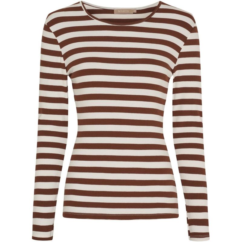 7702 Begonia Rib Unterziehshirt weiß nougat MARTA DU CHATEAU 7702 Begonia Rib Unterziehshirt weiß nougat MARTA DU CHATEAU