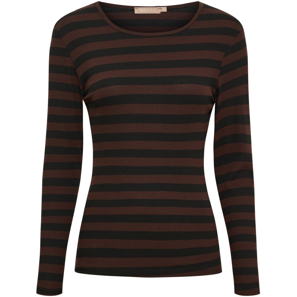 7702 Begonia Rib Unterziehshirt schwarz moro braun MARTA DU CHATEAU 7702 Begonia Rib Unterziehshirt schwarz moro braun MARTA DU CHATEAU