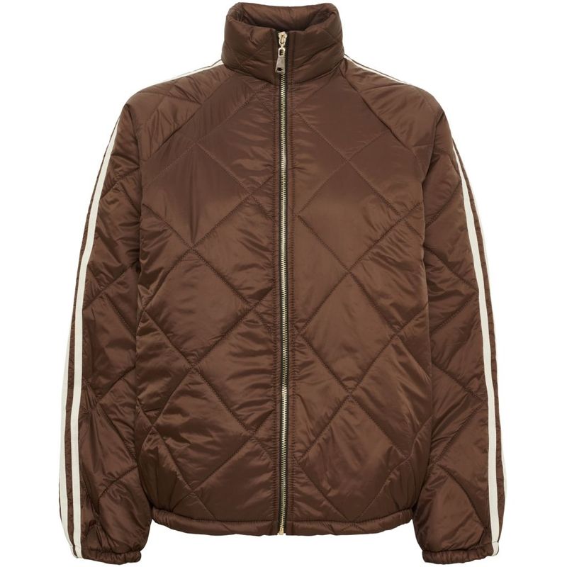 26703 Steppjacke brown mit Ärmelstreifen brown MARTA DU CHATEAU 26703 Steppjacke brown mit Ärmelstreifen brown MARTA DU CHATEAU