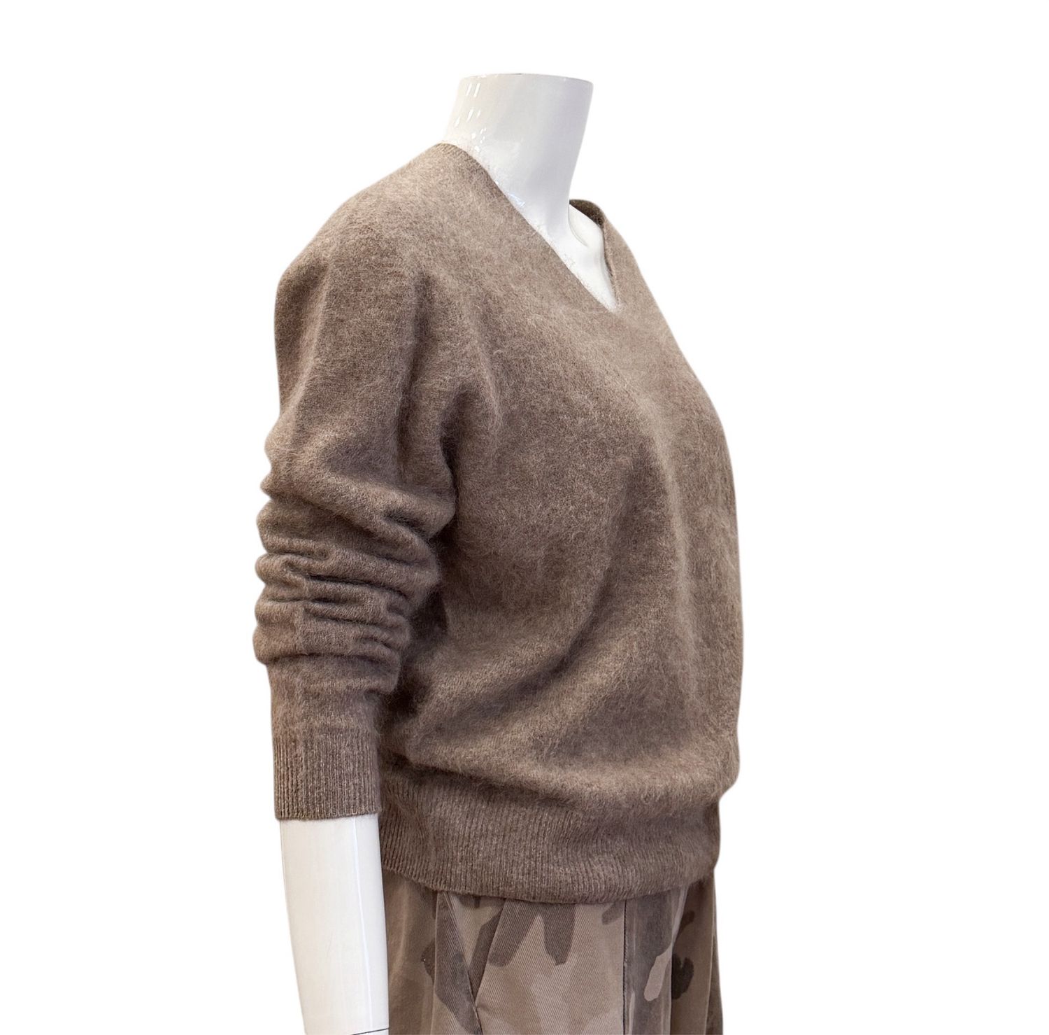 LJ6532 V -Pullover mit Seide und Cashmere taupe ORICE LJ6532 V -Pullover mit Seide und Cashmere taupe ORICE