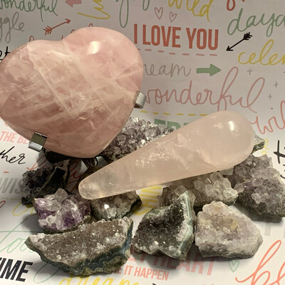 SELF LOVE DAY RAFFLE Witchy Dips #4 - Rose Quartz &amp; Amethyst Pack