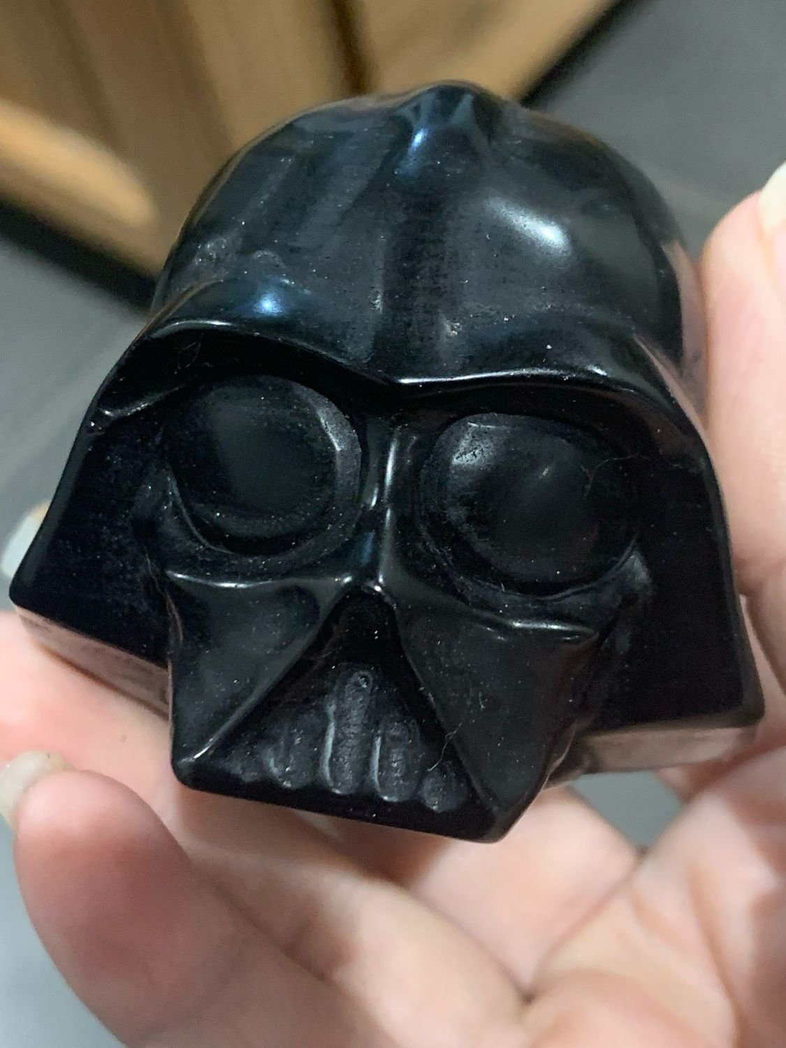 BLACK OBSIDIAN DARTH VADER HELMET - 5.8 cm