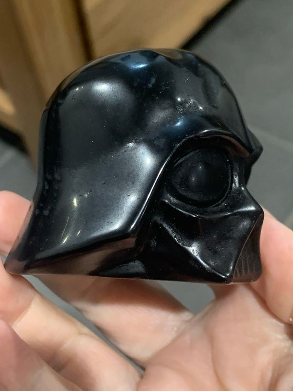 BLACK OBSIDIAN DARTH VADER HELMET - 5.8 cm