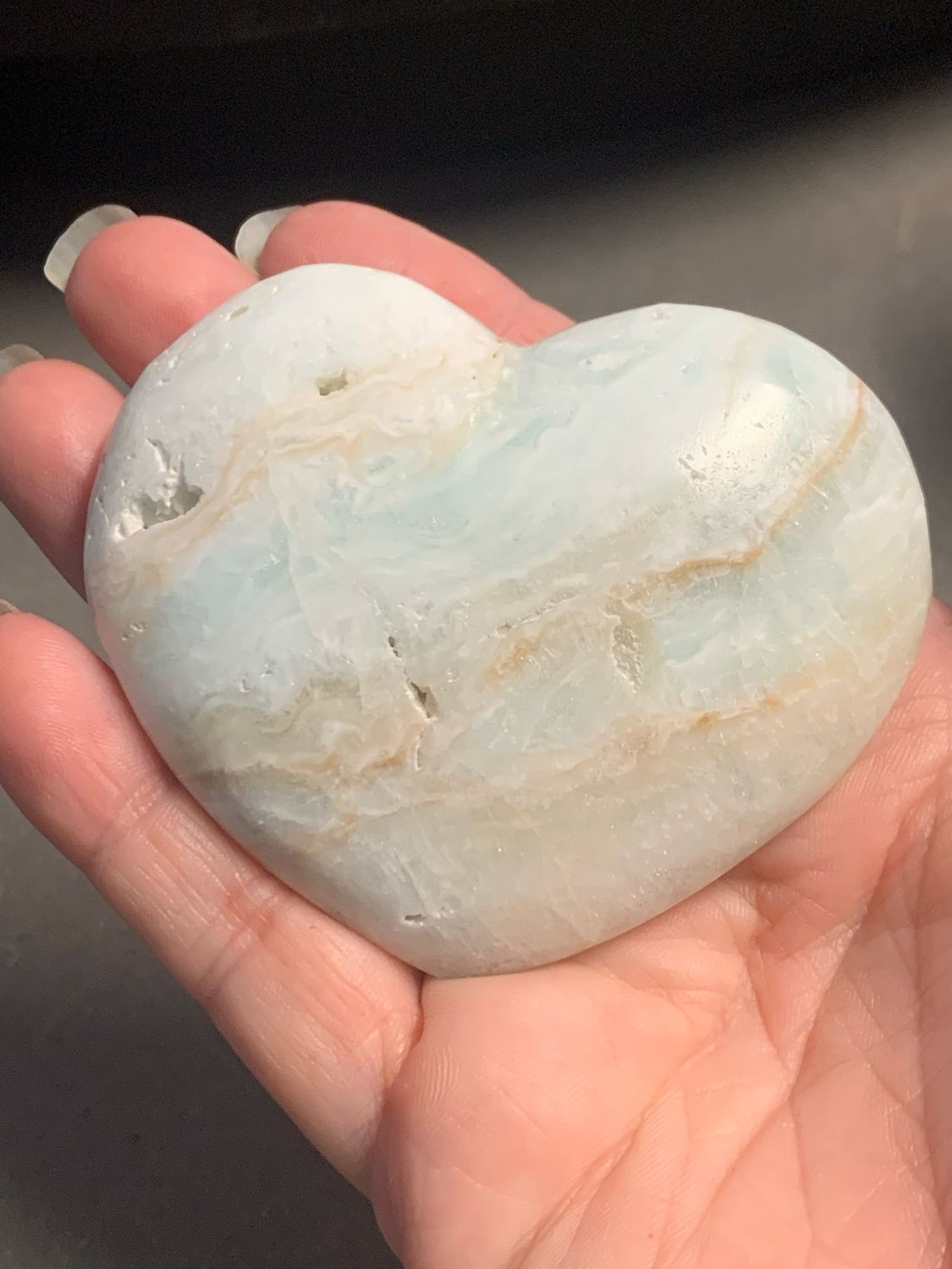CARIBBEAN CALCITE HEART - 142 g