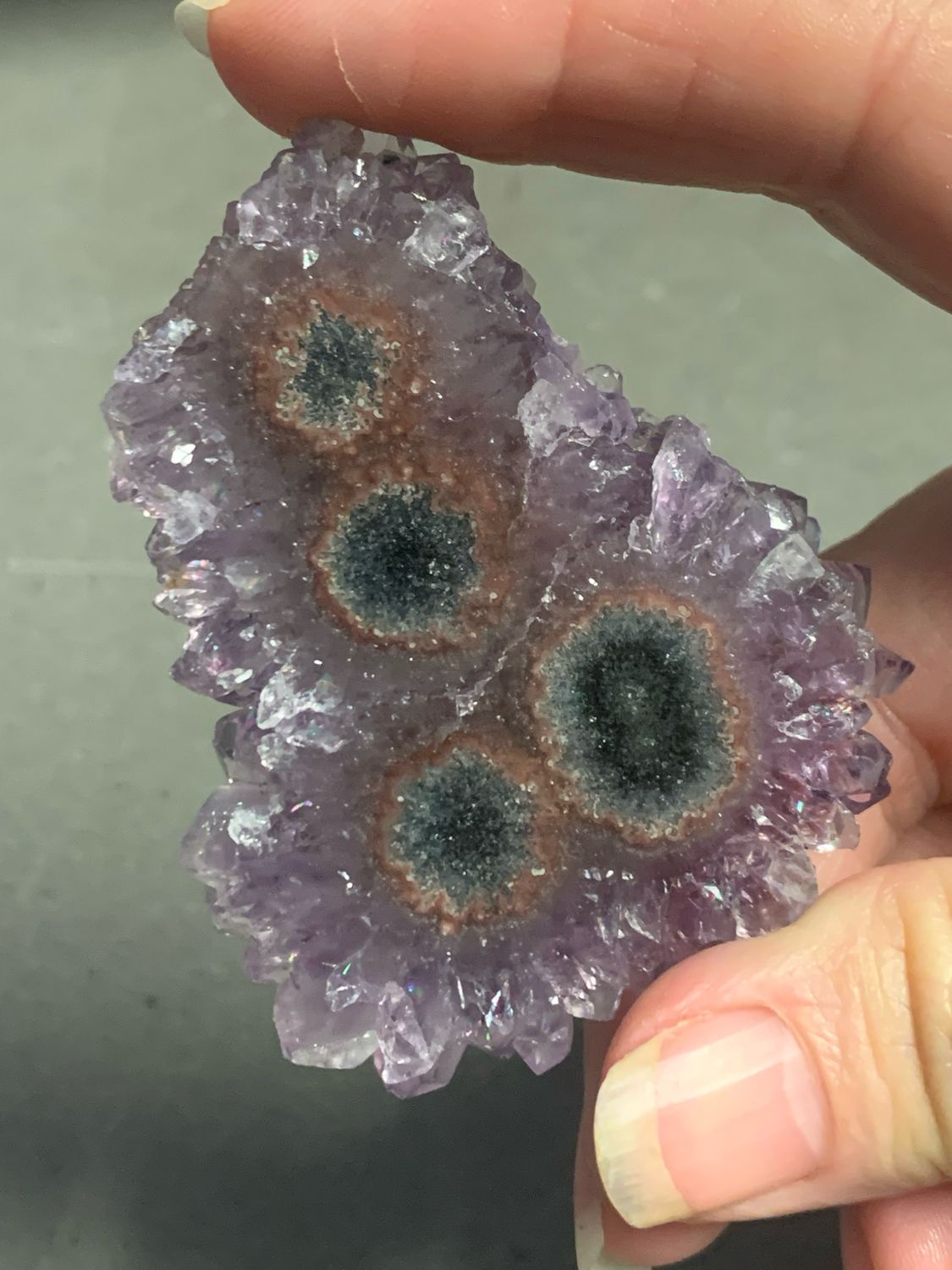 AMETHYST STALACTITE SLICE