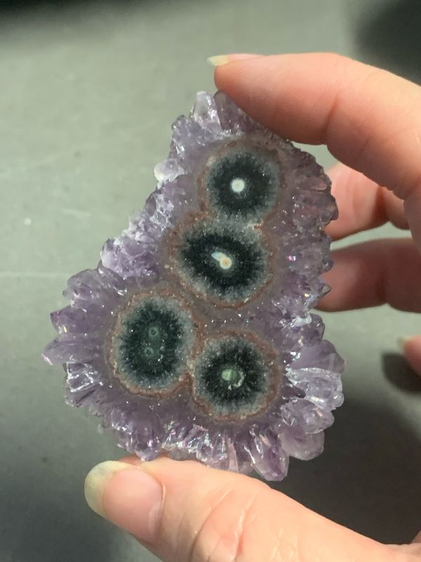 AMETHYST STALACTITE SLICE