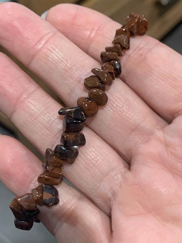 MAHOGANY OBSIDIAN CHIP BRACELET