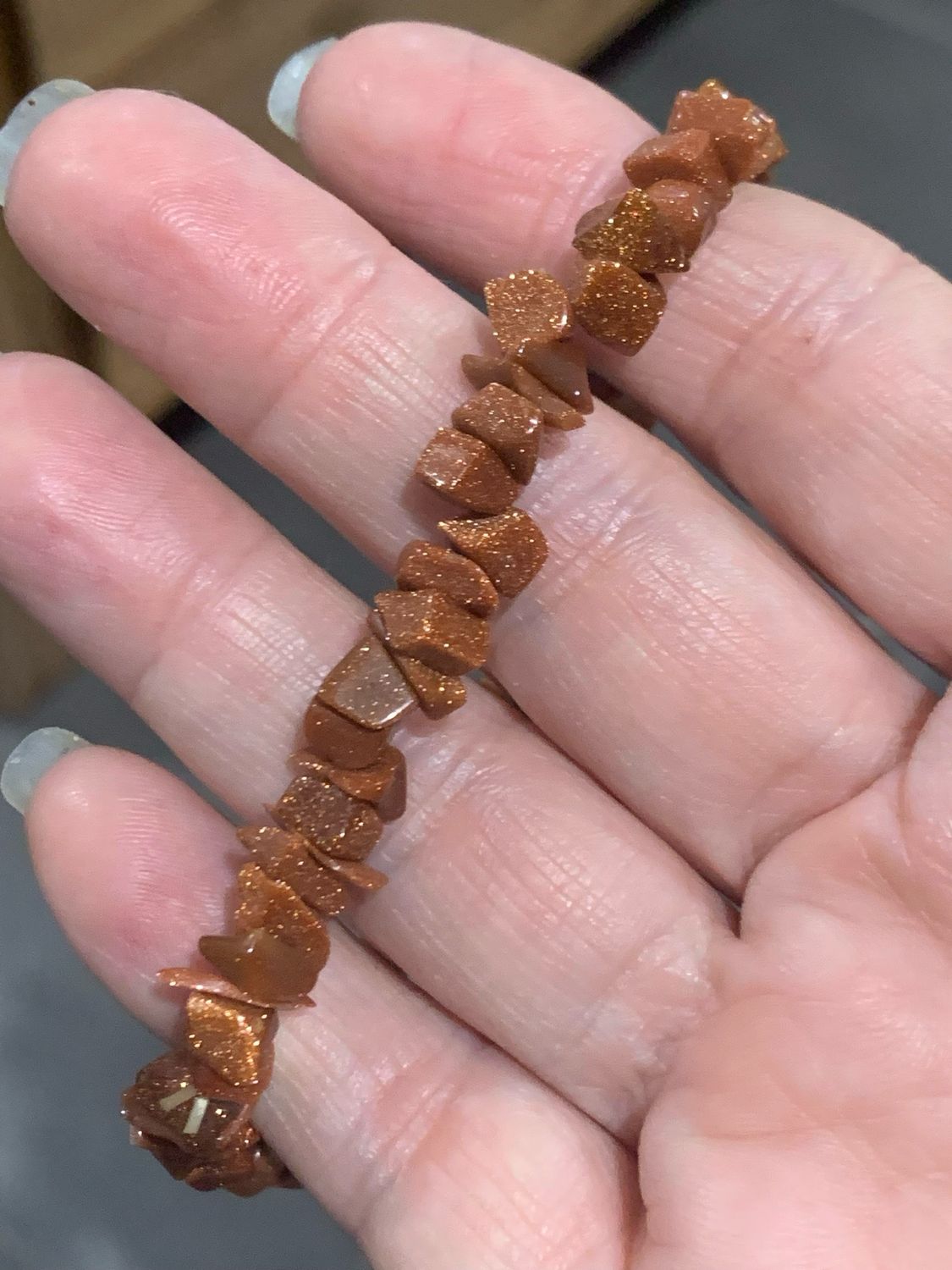GOLDSTONE CHIP BRACELET