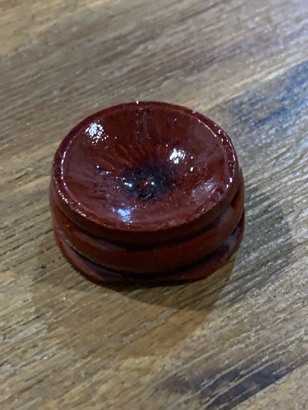 SMALL WOODEN SPHERE HOLDER/STAND 3cm