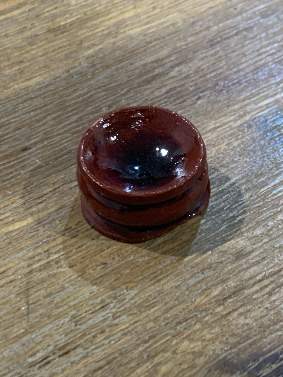 EXTRA SMALL WOODEN SPHERE HOLDER/STAND 2.4cm