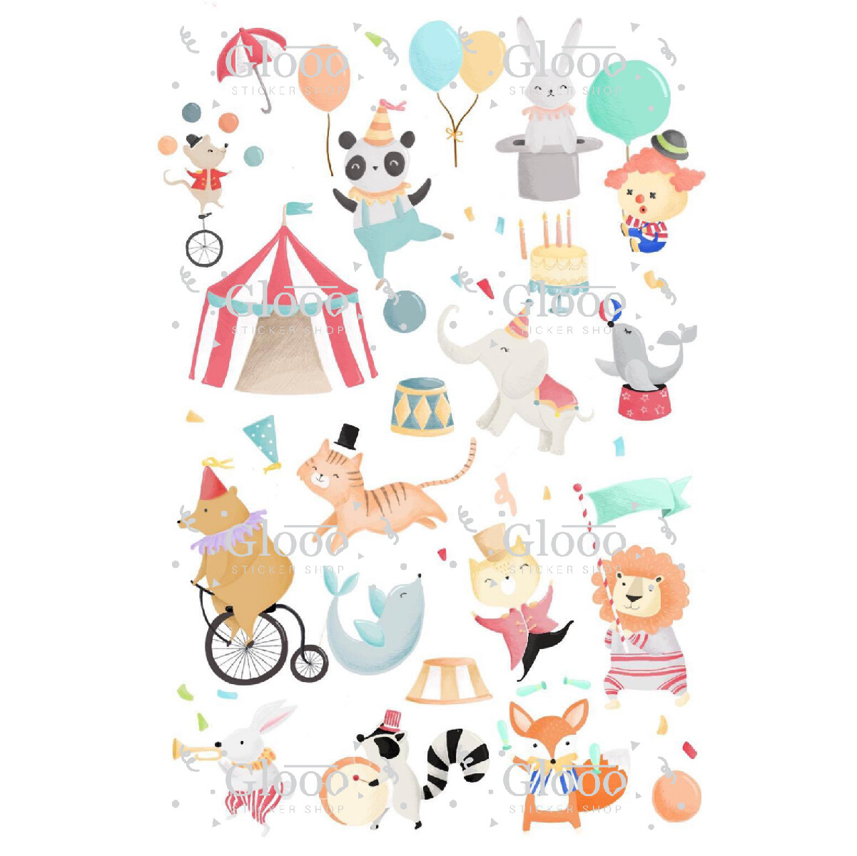 Animal Circus Sticker