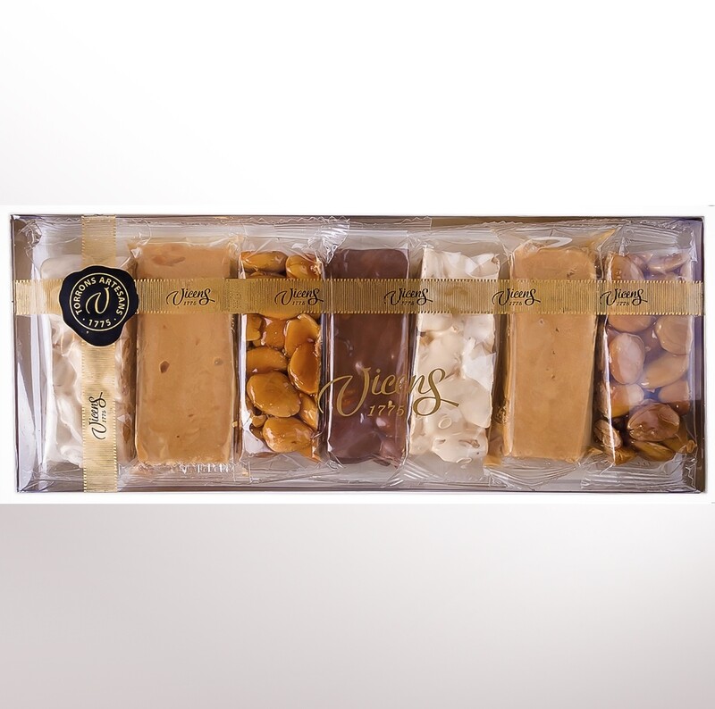 Tray with 7 nougats of 35 g each