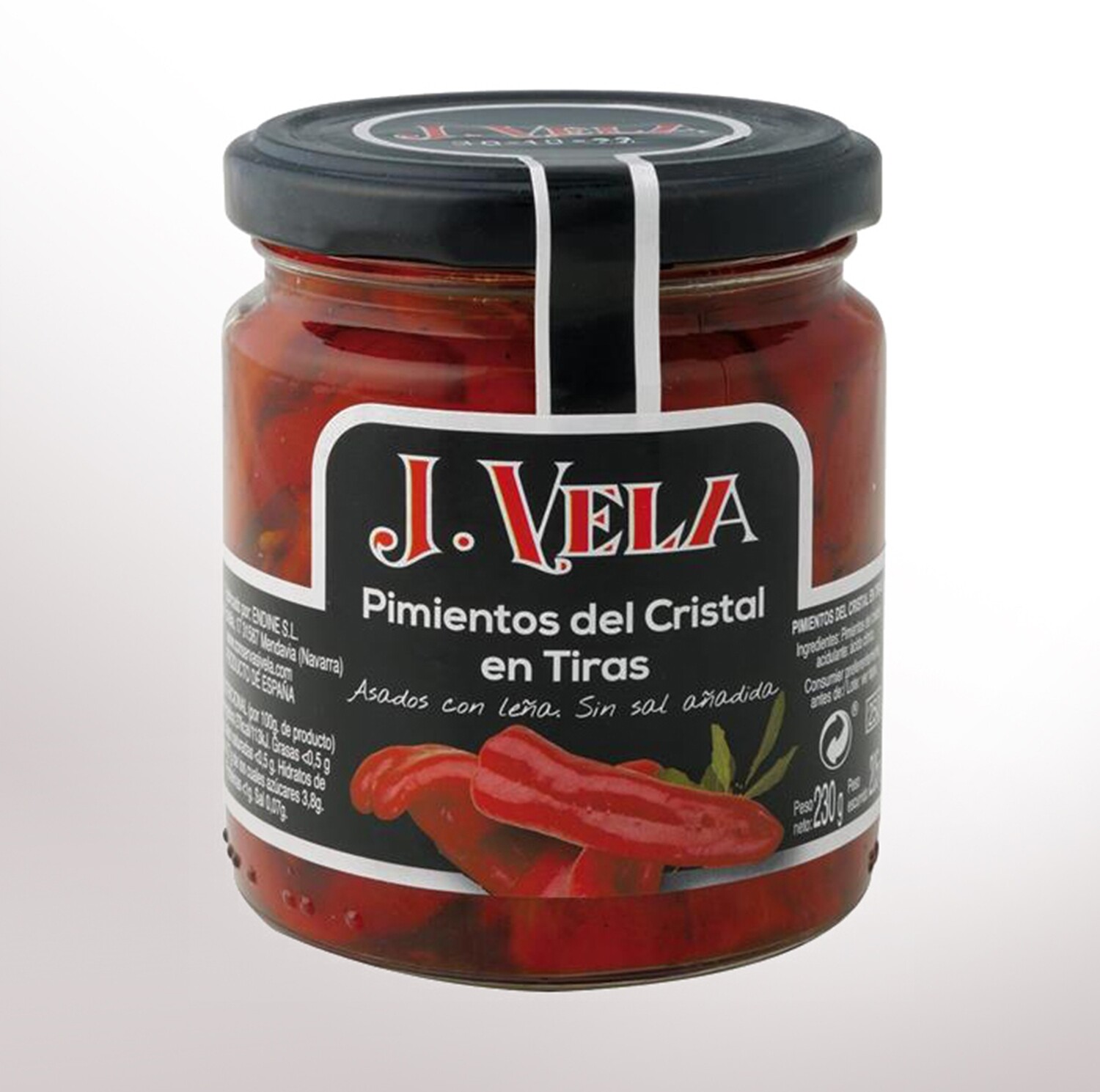 J.VELA, cristal peppers jar [Pimientos del Cristal] (230 g)