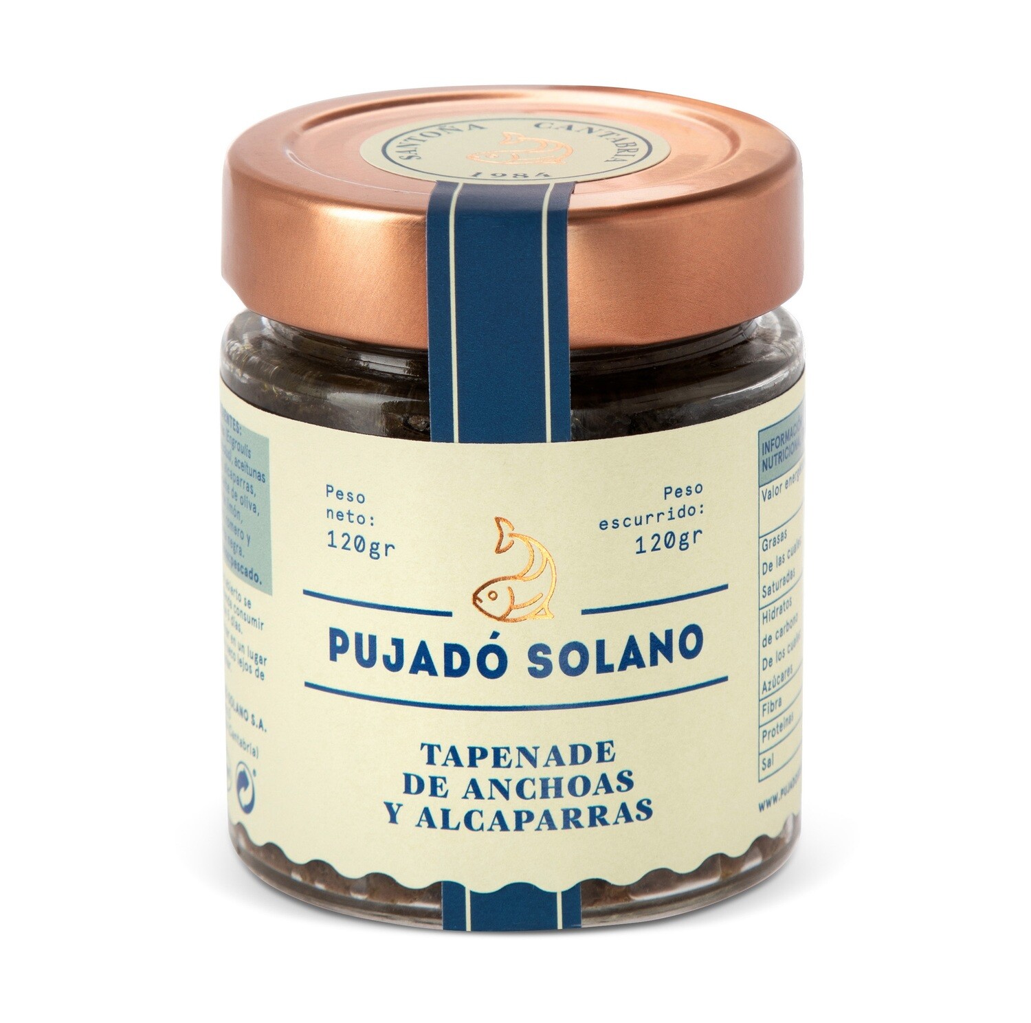 PUJADÓ SOLANO, black olives and anchovies tapenade (120 g)