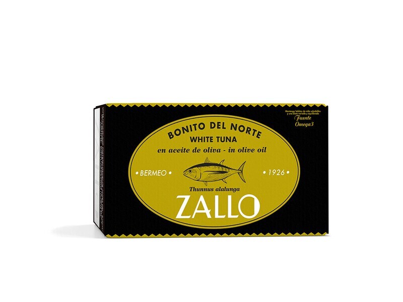 ZALLO BONITO Costera White Tuna in Olive Oil 112g Lata.