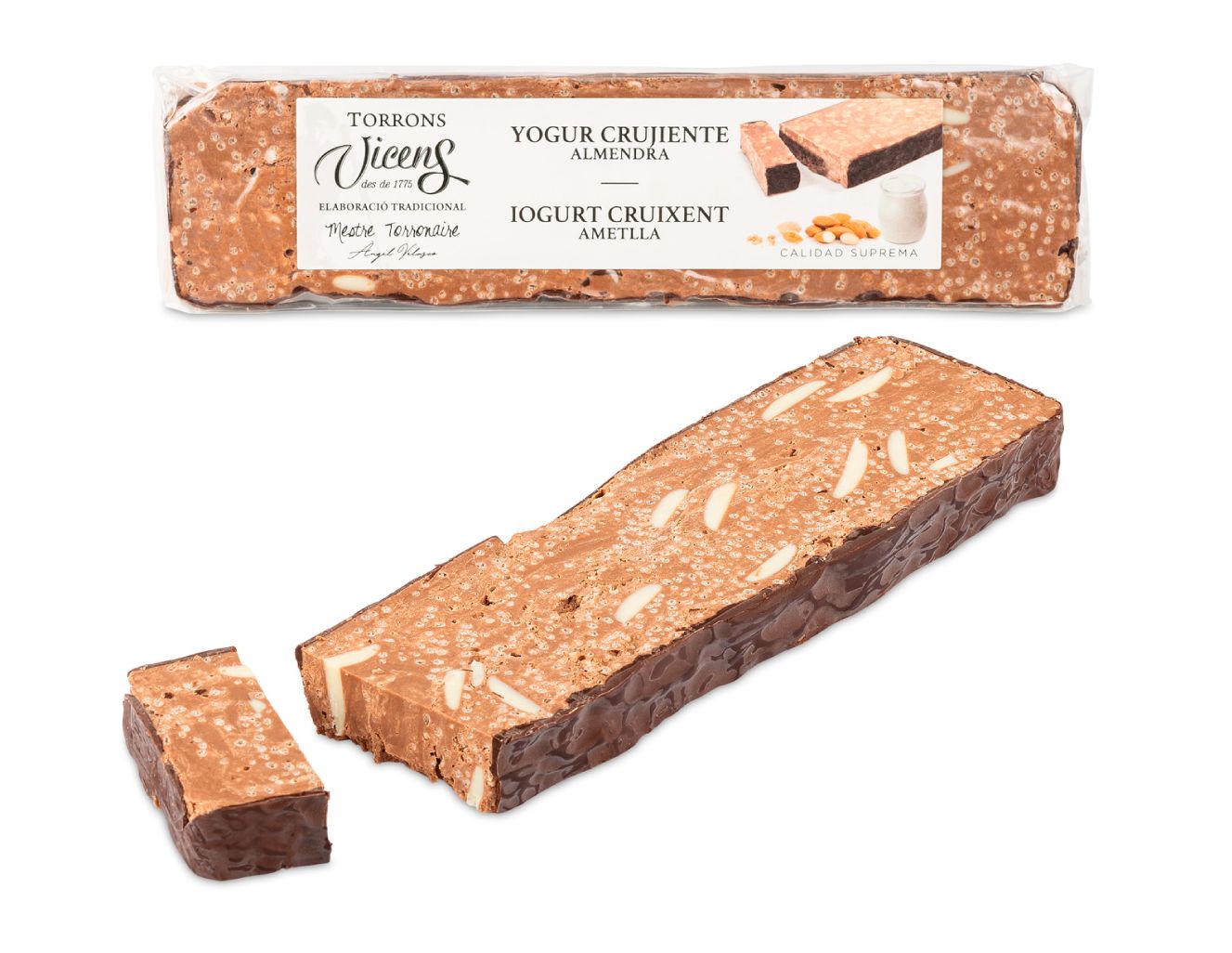 Turron Crispy Almond and Yogurt Nougat