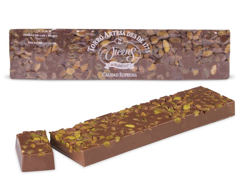 Milk Chocolate and Pistachio Nougat