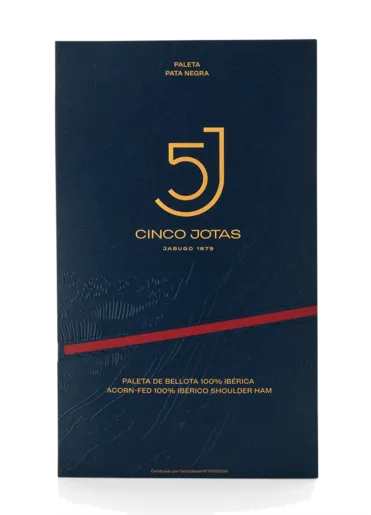 CINCO JOTAS, sliced acorn-fed 100% Iberian shoulder ham [Jamón Ibérico] (1.5 oz)