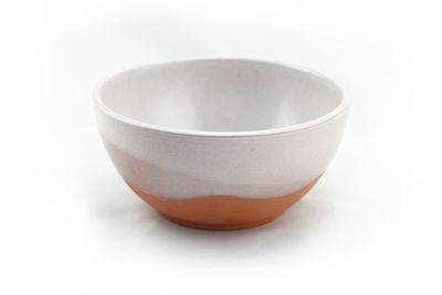 White decorated clay bowl (15cm x 7.3cm)