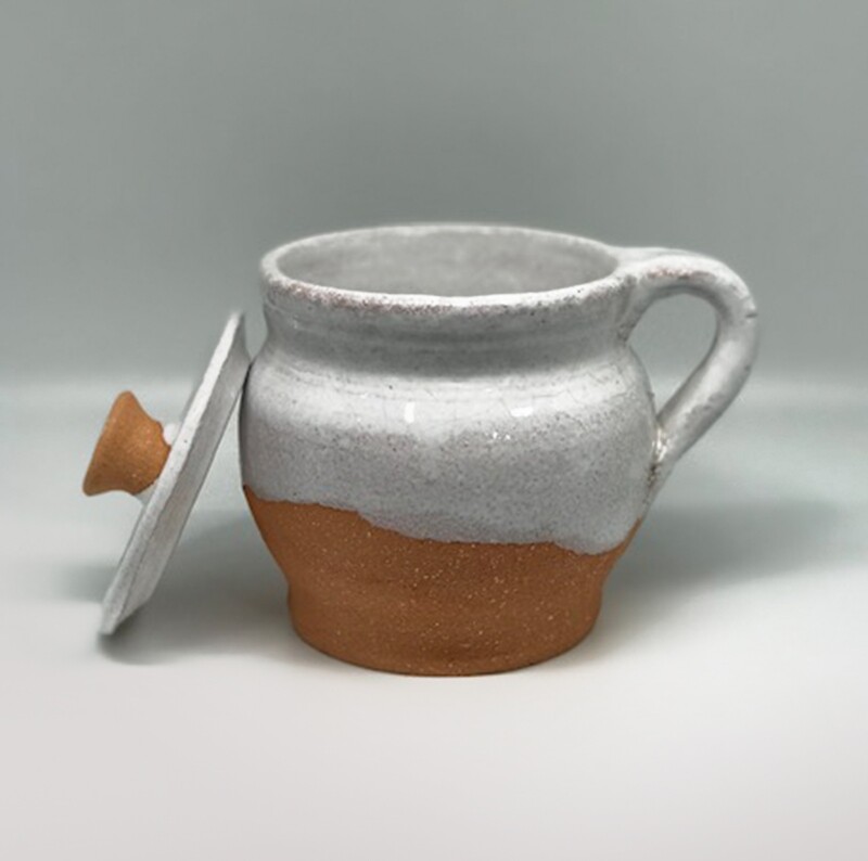 Terracotta white cooking pot [Puchero de Pereruela] (1/4 l)