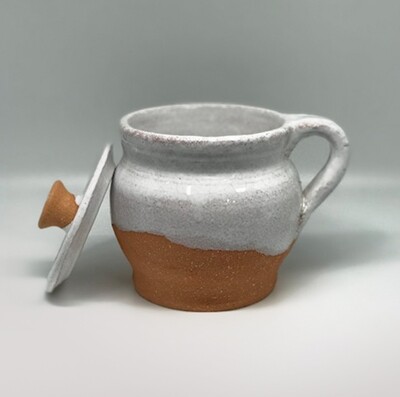 Terracotta white cooking pot [Puchero de Pereruela] (1/4 l)