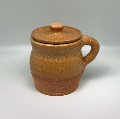 Terracotta leather cooking pot [Puchero de Pereruela] (1/4 l) ( 12 x 10 cm)