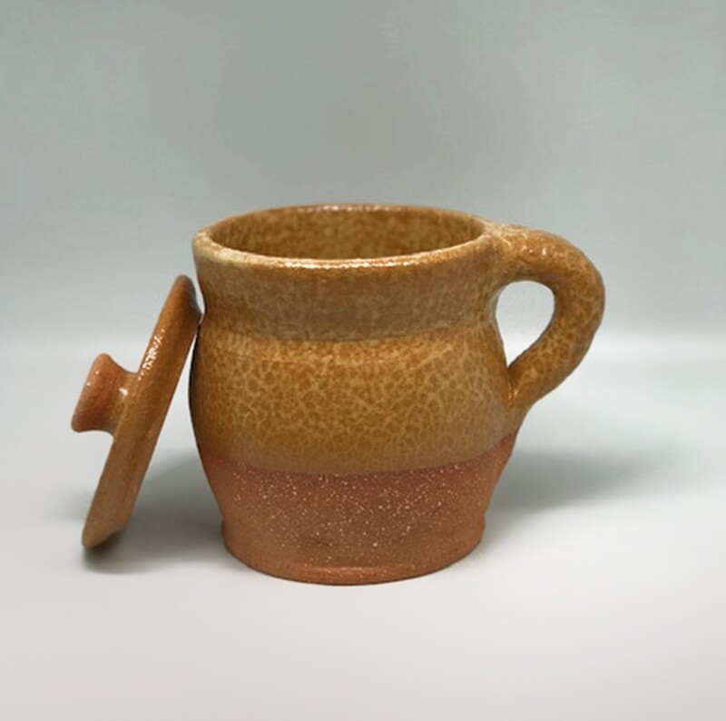 Terracotta leather cooking pot [Puchero de Pereruela] (1/4 l) ( 12 x 10 cm)