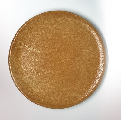 Terracotta leather round plate (18 cm/ 7 in)