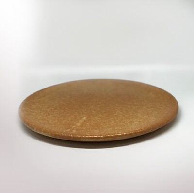 Terracotta leather round plate (18 cm/ 7 in)