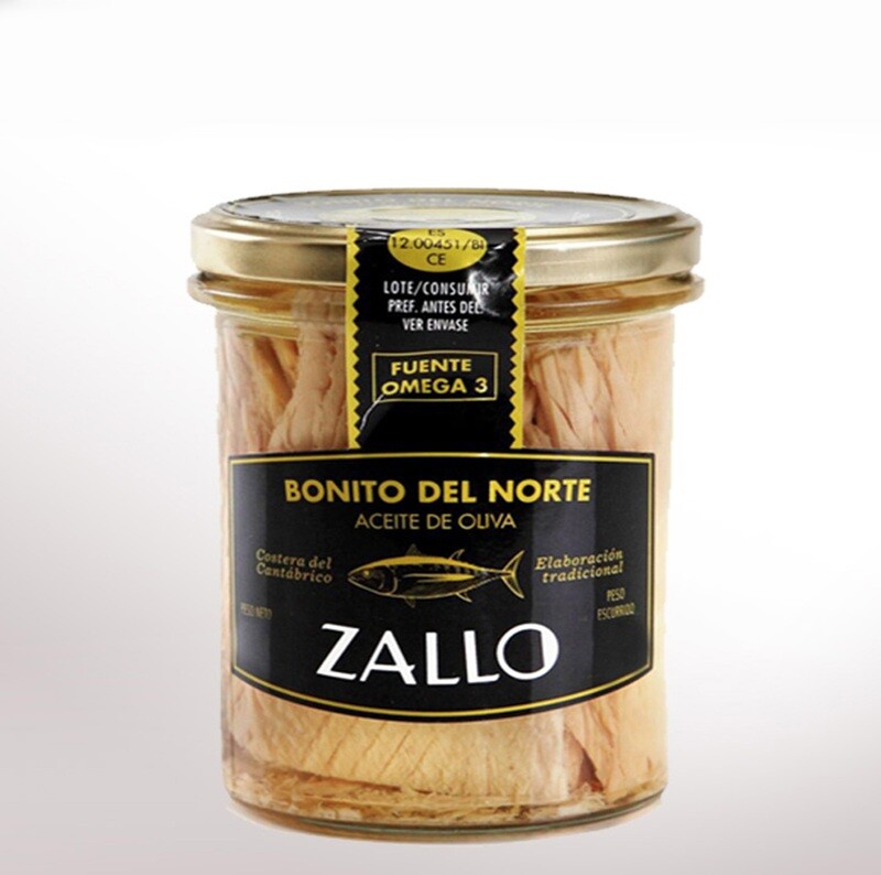 ZALLO, white tuna loins in olive oil [Lomos Bonito] (220 g)