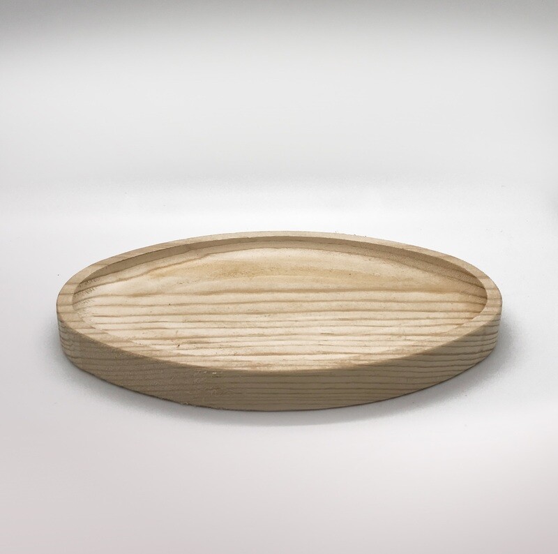 Galician wooden oval plate (22 x 15 cm)