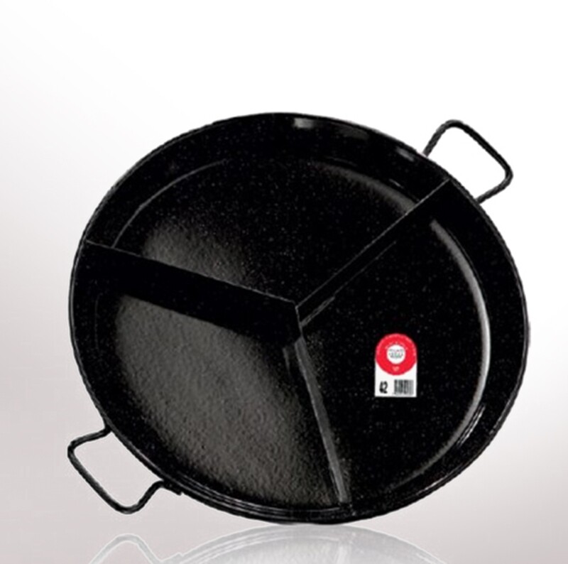 GARCIMA, enameled multi-taste paella pan (3 partitions)