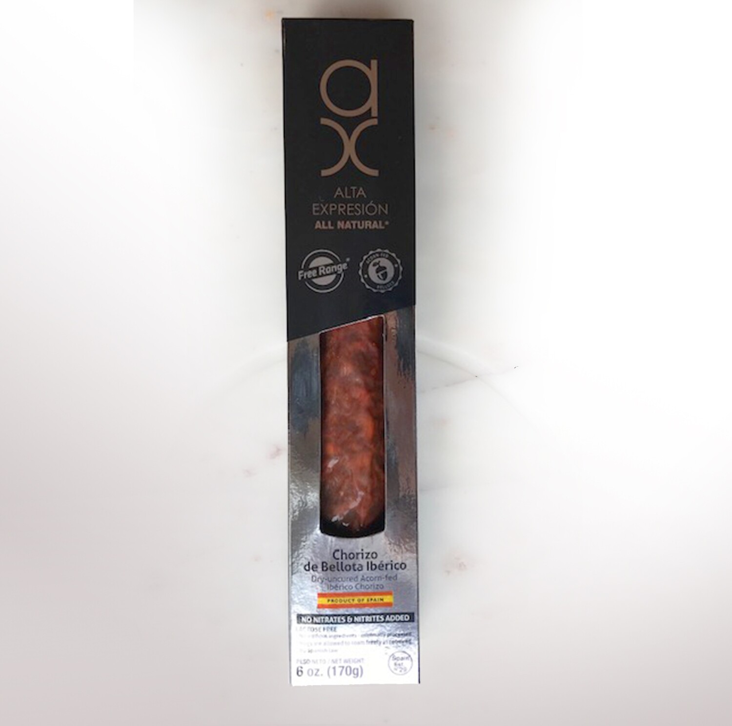 AX COVAP, all natural dry-uncured acorn-fed Iberian chorizo [Chorizo Ibérico] (6 oz)