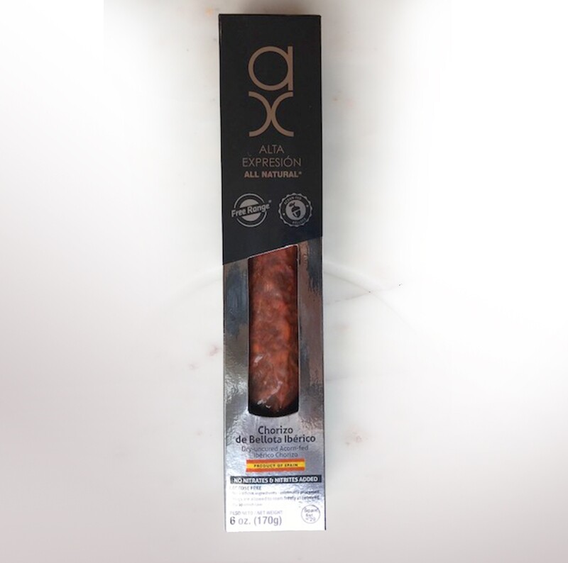 AX COVAP, all natural dry-uncured acorn-fed Iberian chorizo [Chorizo Ibérico] (6 oz)