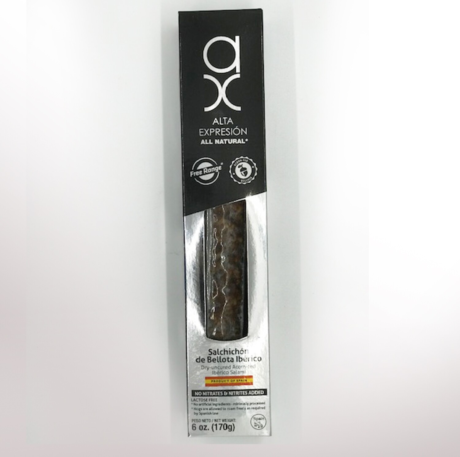 COVAP AX, all natural dry-uncured acorn-fed Iberian salami [Salchichón Ibérico] (6 oz)