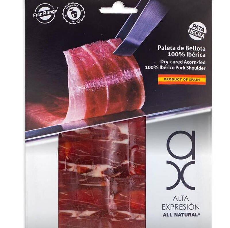 COVAP AX, all-natural sliced acorn-fed 100% Iberian shoulder [Paleta Ibérica] (2 oz)