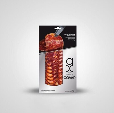 AX COVAP, pre-sliced dry-uncured acorn-fed Iberian chorizo [Chorizo Ibérico] (2 oz)