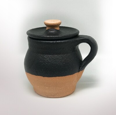 Terracotta carbon cooking pot [Puchero de Pereruela] (1/4 l) ( 12 x 10 cm)