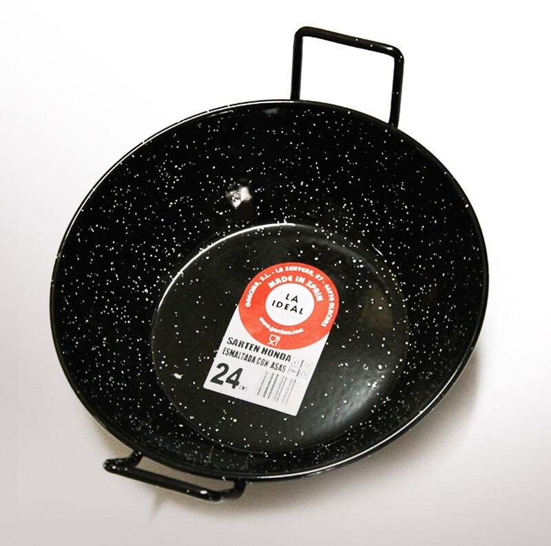 GARCIMA, deep enameled paella pan [Sarten Honda] (from 18 to 22 cm)