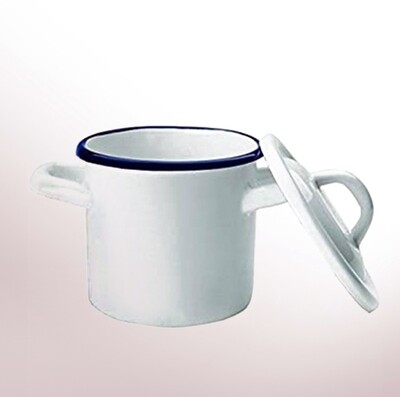 IBILI VINTAGE, white mini straight casserole with lid (10 cm x 9.5 cm)