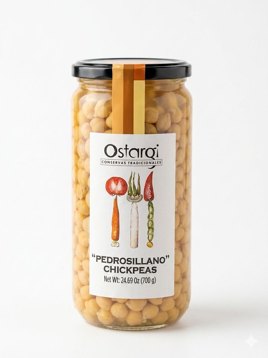 OSTARGI, chickpeas in brine [Pedrosillano] (700 ml)