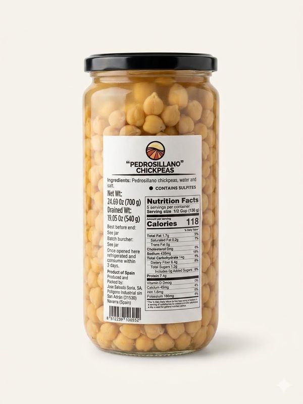 OSTARGI, chickpeas in brine [Pedrosillano] (700 ml)