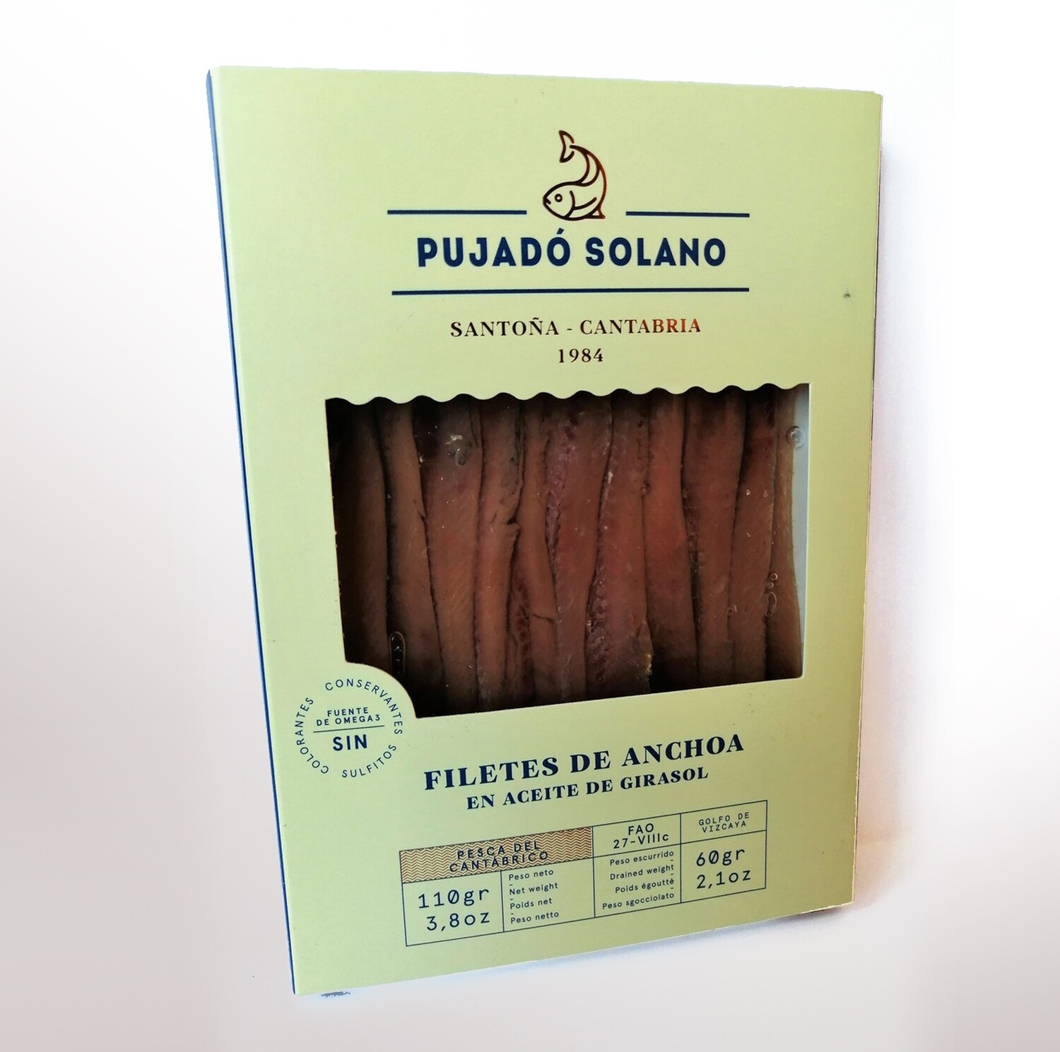 PUJADÓ SOLANO, Cantabrian anchovy (110 g)