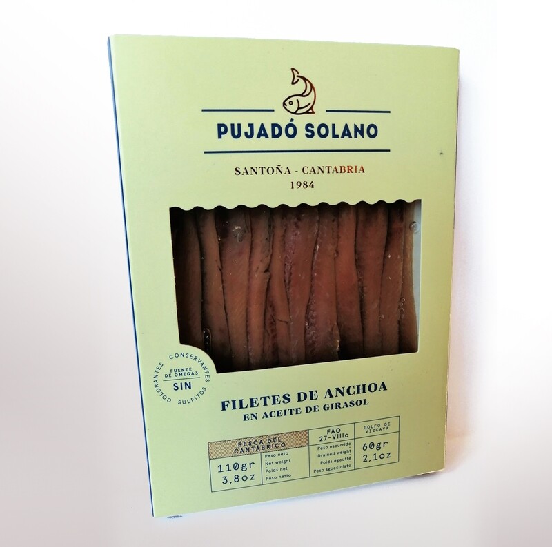 PUJADÓ SOLANO, Cantabrian anchovy (110 g)