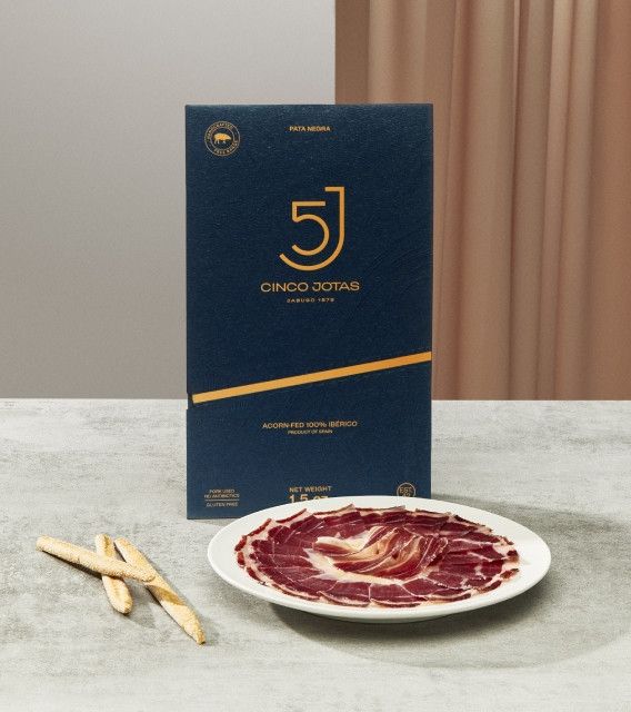 CINCO JOTAS, sliced acorn-fed 100% Iberian shoulder ham [Paleta Ibérica] (1.5 oz)
