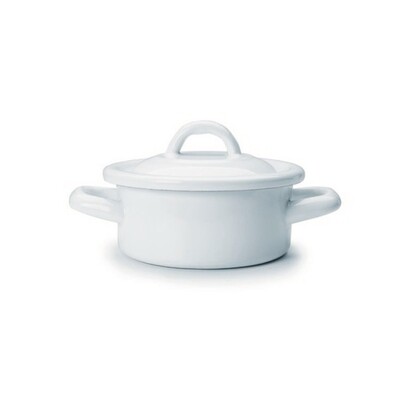 IBILI VINTAGE, white straight mini casserole with lid (30 x 12 x 30 cm)